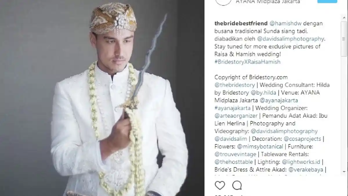 Ini Foto dan Video 'Aneh' di Pernikahan Raisa dan Hamish Daud yang Banyak Dipertanyakan