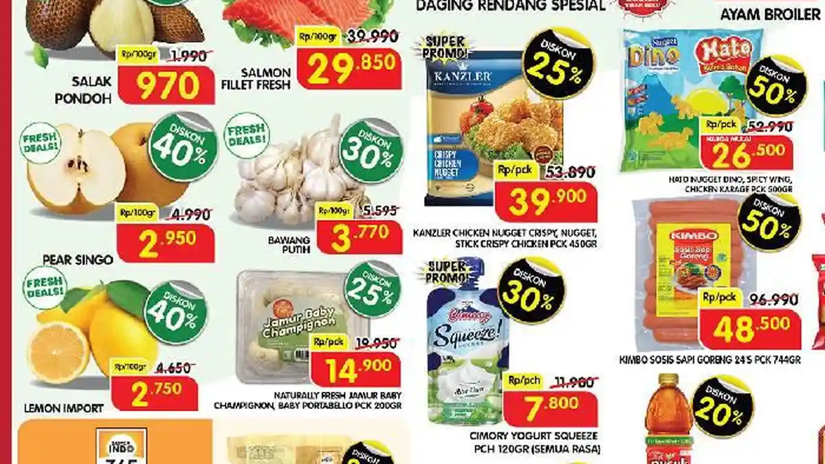 IRIT! Katalog Promo Superindo 5 Desember 2023: Aneka Buah Murah, Pear dan Lemon Diskon 40 Persen