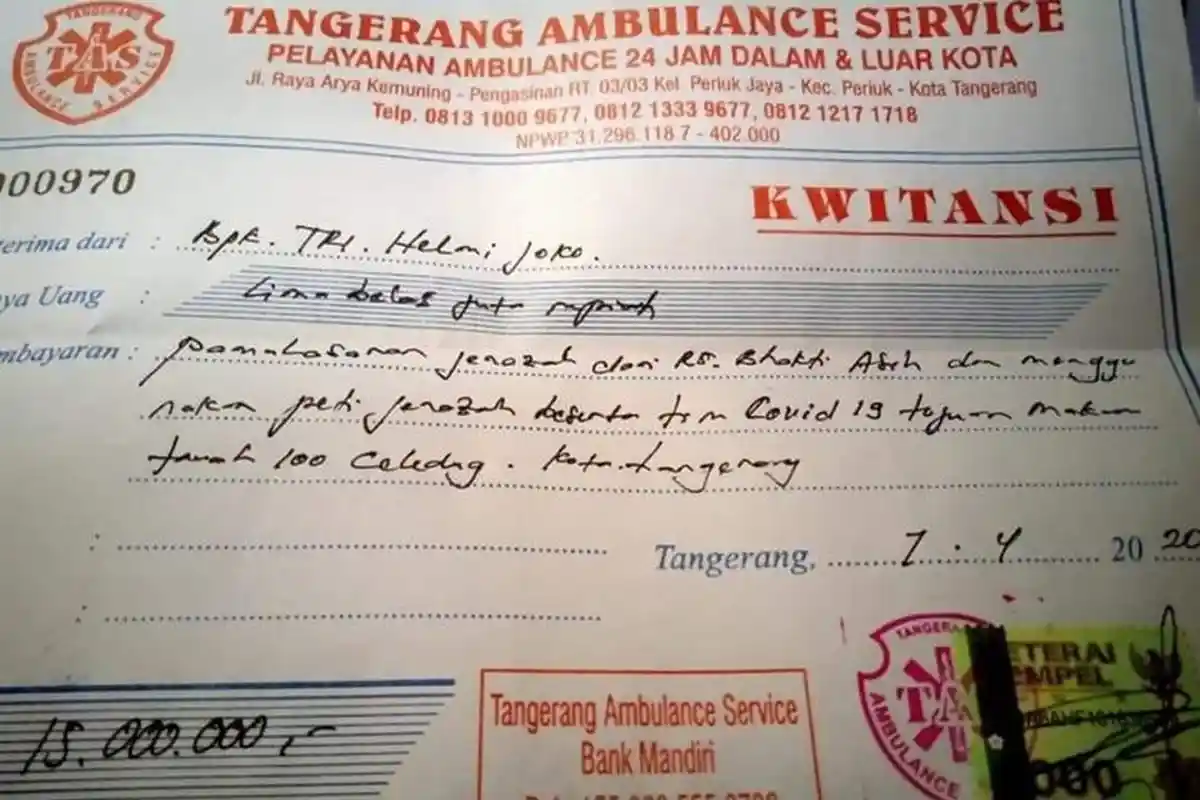 Viral Tagihan Pemakaman Jenazah Pasien Virus Corona Rp 15 Juta, Pemkot Tangerang Tegur RS