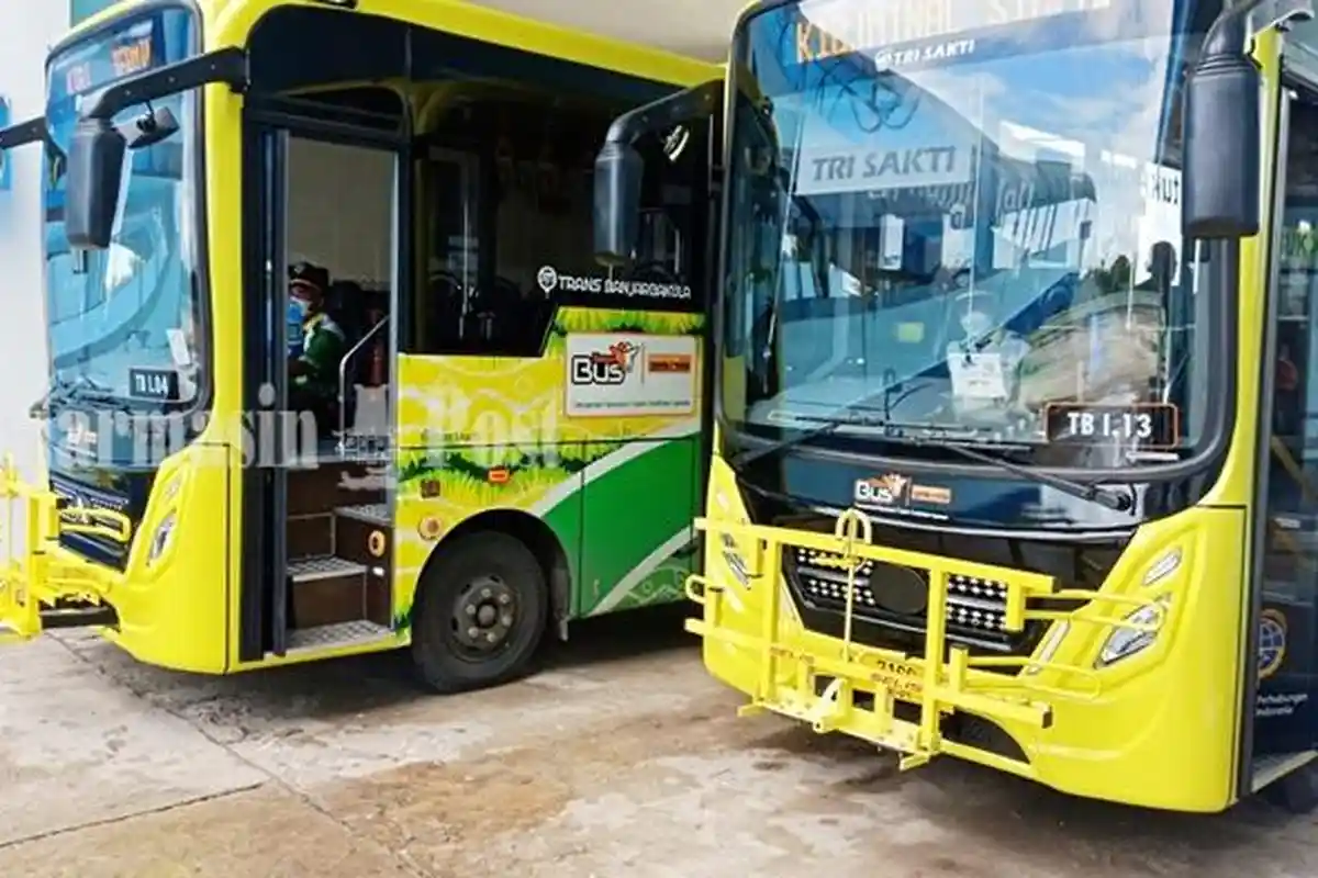 Simulasi Bus Trans Banjarbakula Kalsel dari Gambut ke Batibati, Beroperasi 16 April 2022