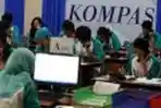 Suasana Quick Count Kompas Caleg 2014