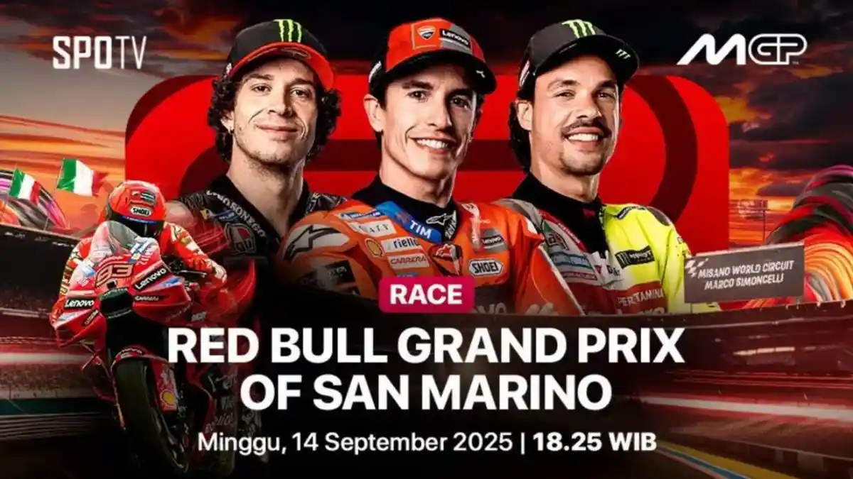 Jam Tayang dan Jadwal MotoGP San Marino Siaran Langsung Trans7 Malam ...