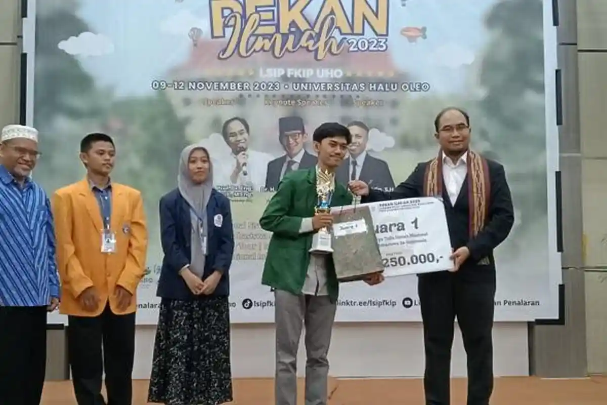 Daftar Juara Lomba Karya Tulis Ilmiah LSIP UHO 2023, Kategori Pelajar SMAN 1 Kendari Juara Pertama