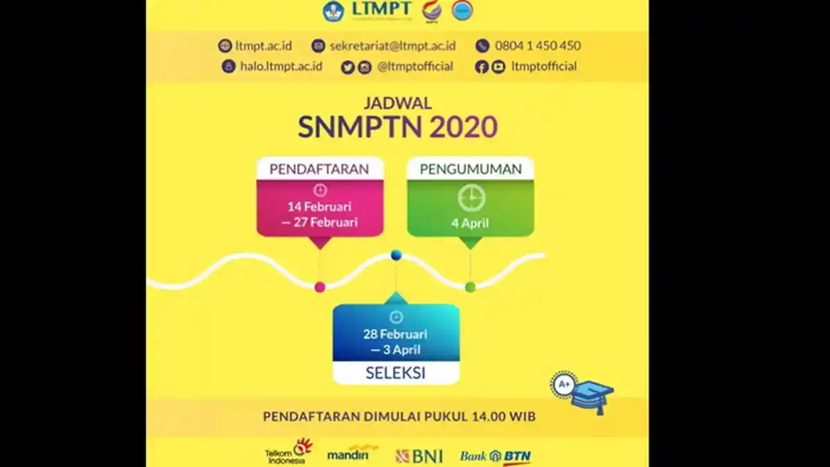 Pendaftaran Ditutup, Berikut Data Lengkap SNMPTN 2020 dari LTMPT, Ada Imbauan Khusus Soal KIP Kuliah