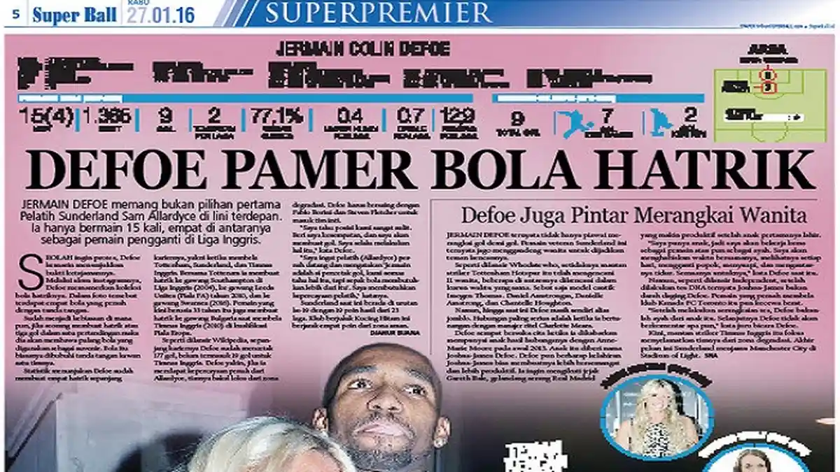 Jermain Defoe Pamer Bola Hatrik di Media Sosial