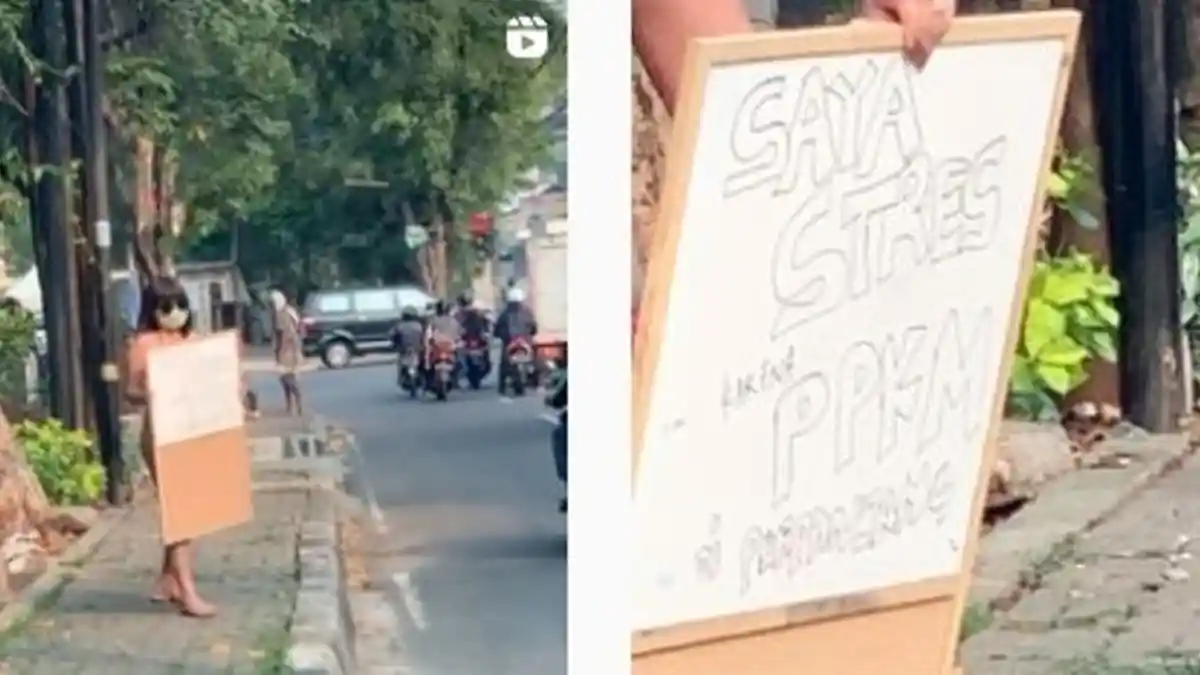 Protes PPKM Diperpanjang, Dinar Candy Pakai Bikini Merah di Pinggir Jalan : Lagi Cari Pelampiasan