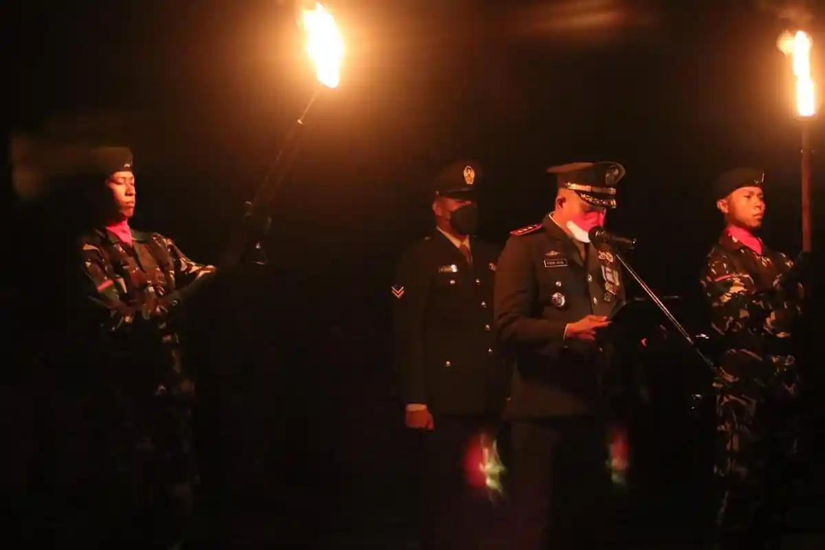 Peringati HUT ke-77 RI, Digelar Upacara Renungan Suci di TMP Dharma Agung Balikpapan