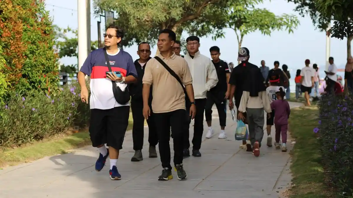 Honda Kepri Gelar Sunmori dan Healthy Walk Bersama Jurnalis serta Content Creator - Tribunbatam.id