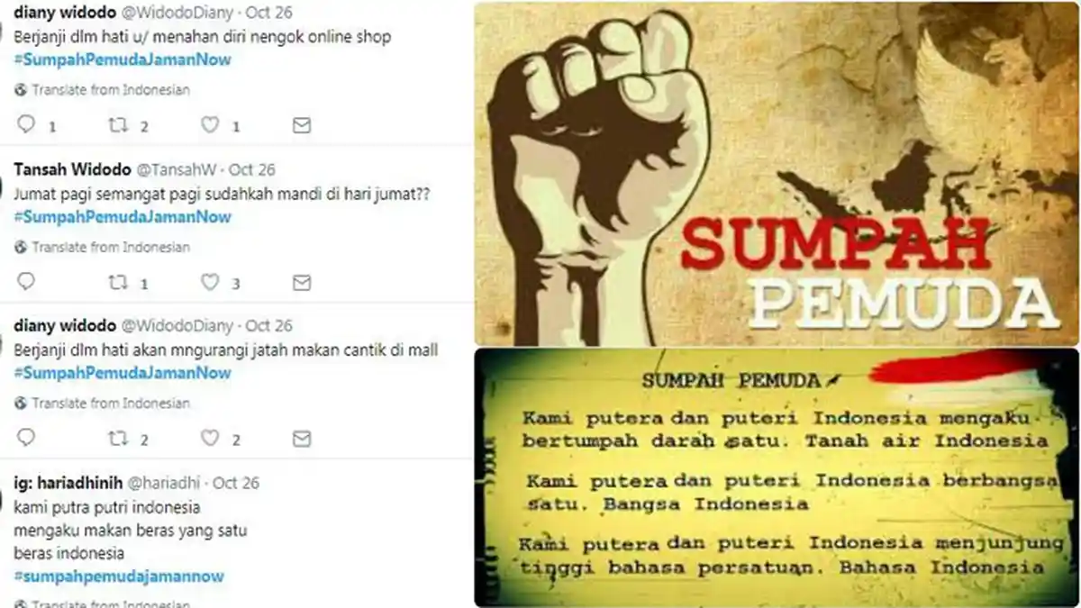 Miris, Peringatan Sumpah Pemuda Malah Dijadikan Bahan Candaan di Twitter oleh Kids Zaman Now!