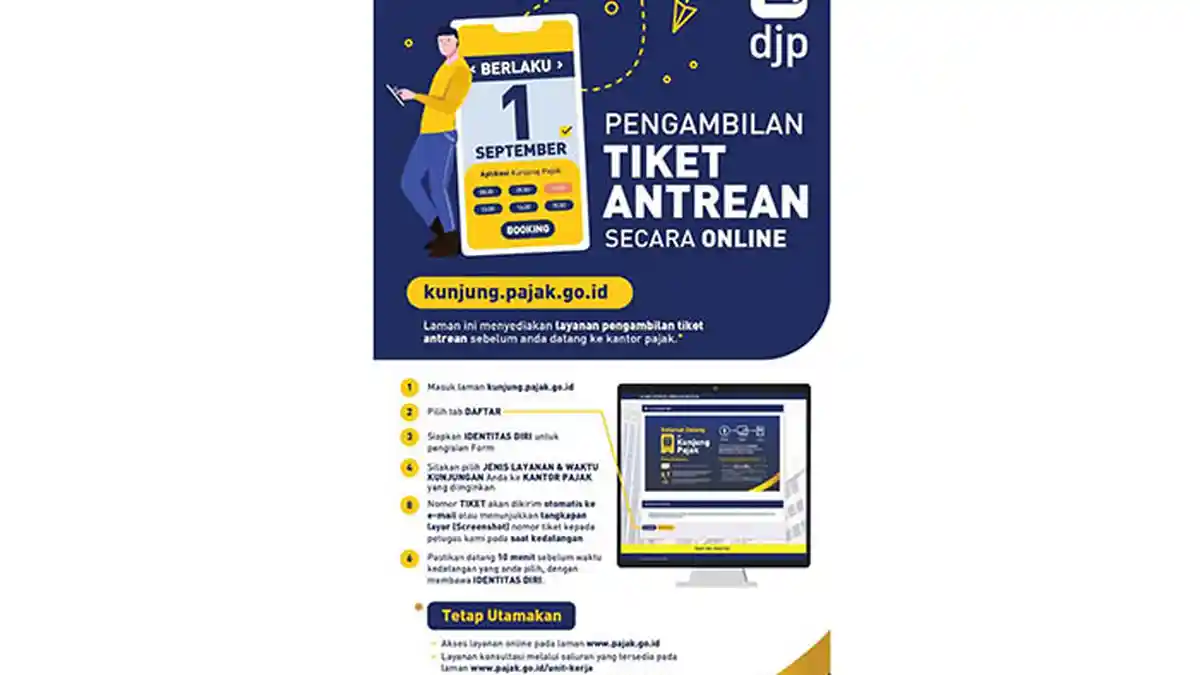 DJP Sediakan Aplikasi Antrean Online untuk Pelayanan Tatap Muka