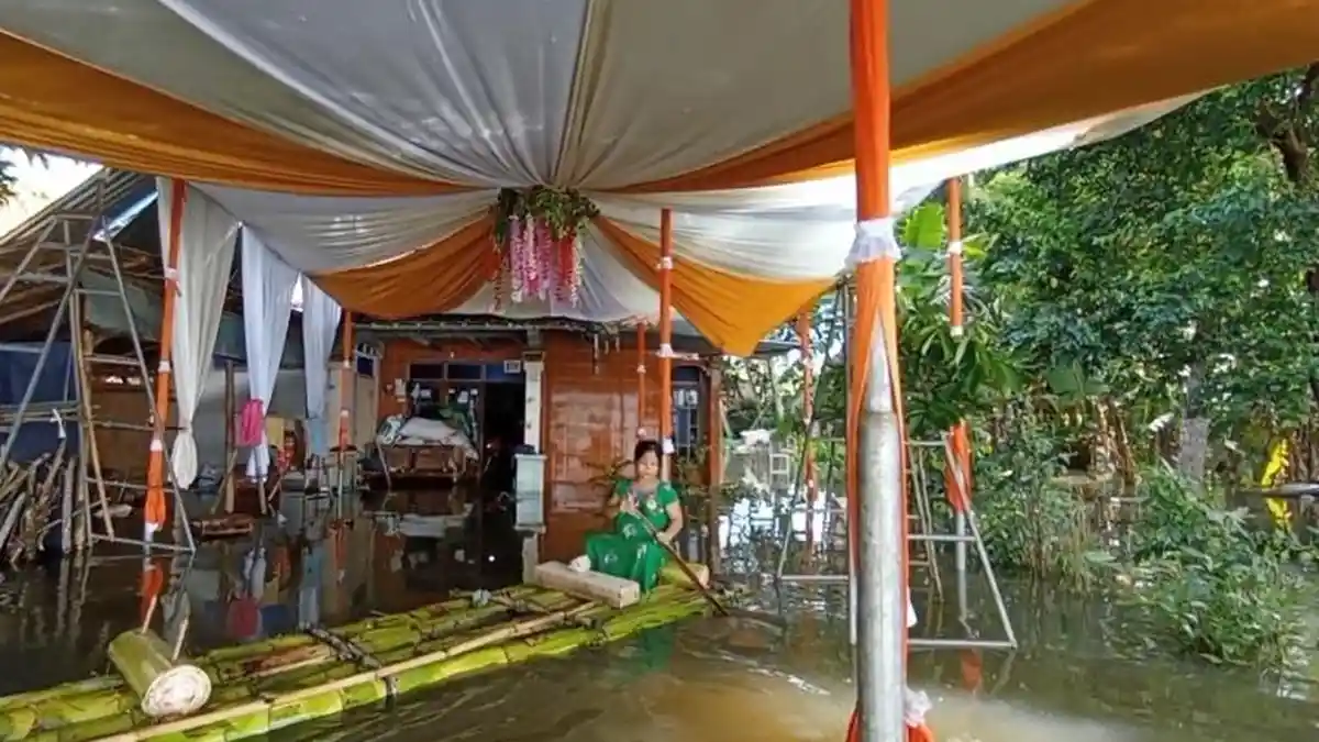 Tarub Sudah Dipasang, Hajatan di Rumah Sumarto Batal Digelar Akibat Banjir