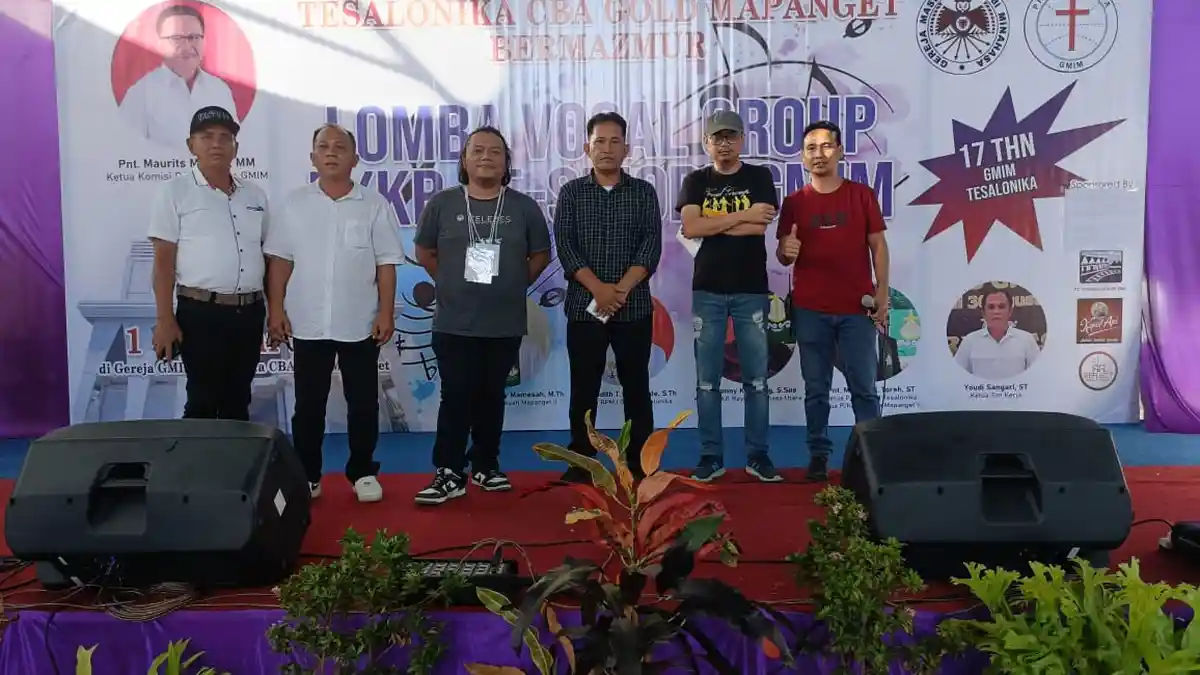 Lomba Vocal Group Tesalonika CBA Gold Mapanget Bermazmur Sukses, P/KB GMIM Sion Teling Ranking Satu