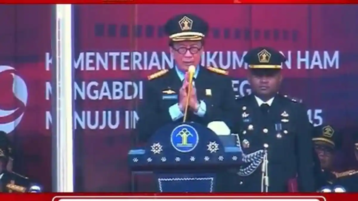 Direshuffle Jokowi, Ini Kata-kata Terakhir Yasonna saat Pimpin Upacara Hari Pengayoman