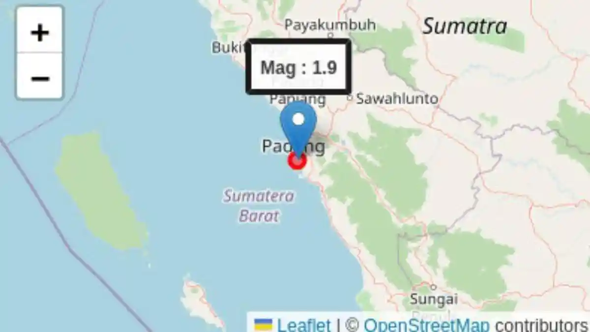 Gempa Magnitudo 1,9 Guncang Wilayah Tenggara Padang Pagi Ini