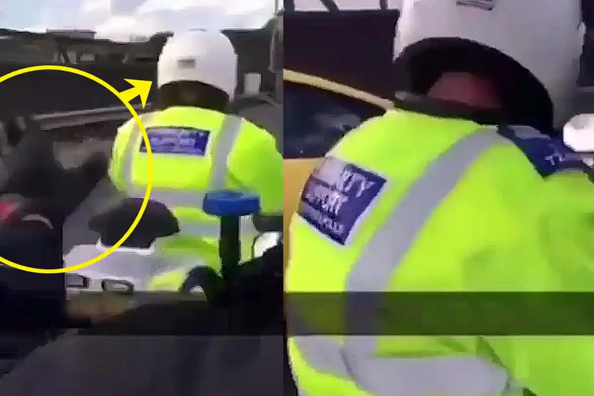 Video Heboh! Pemotor Lakukan Hal Tak Terduga Tempeleng Kepala Polisi di Jalan Raya