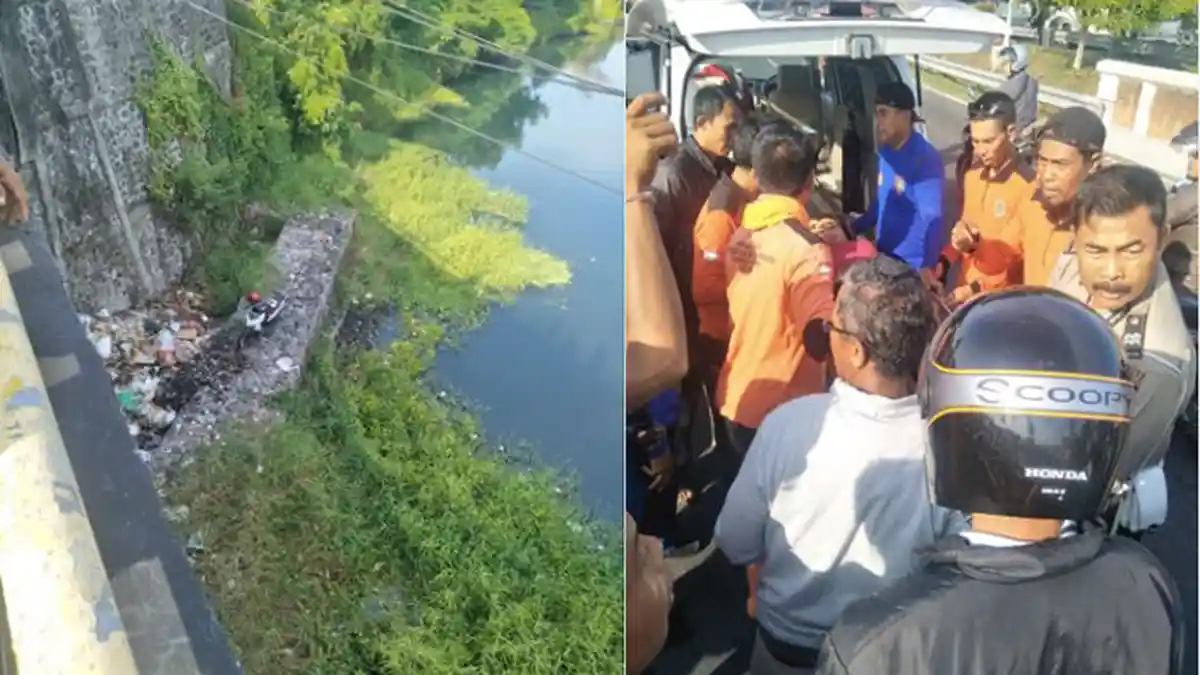 BREAKING NEWS Pelajar Asal Bangli Jatuh Dari Jembatan Pantai Lebih Seusai Tabrak Patung Rangda