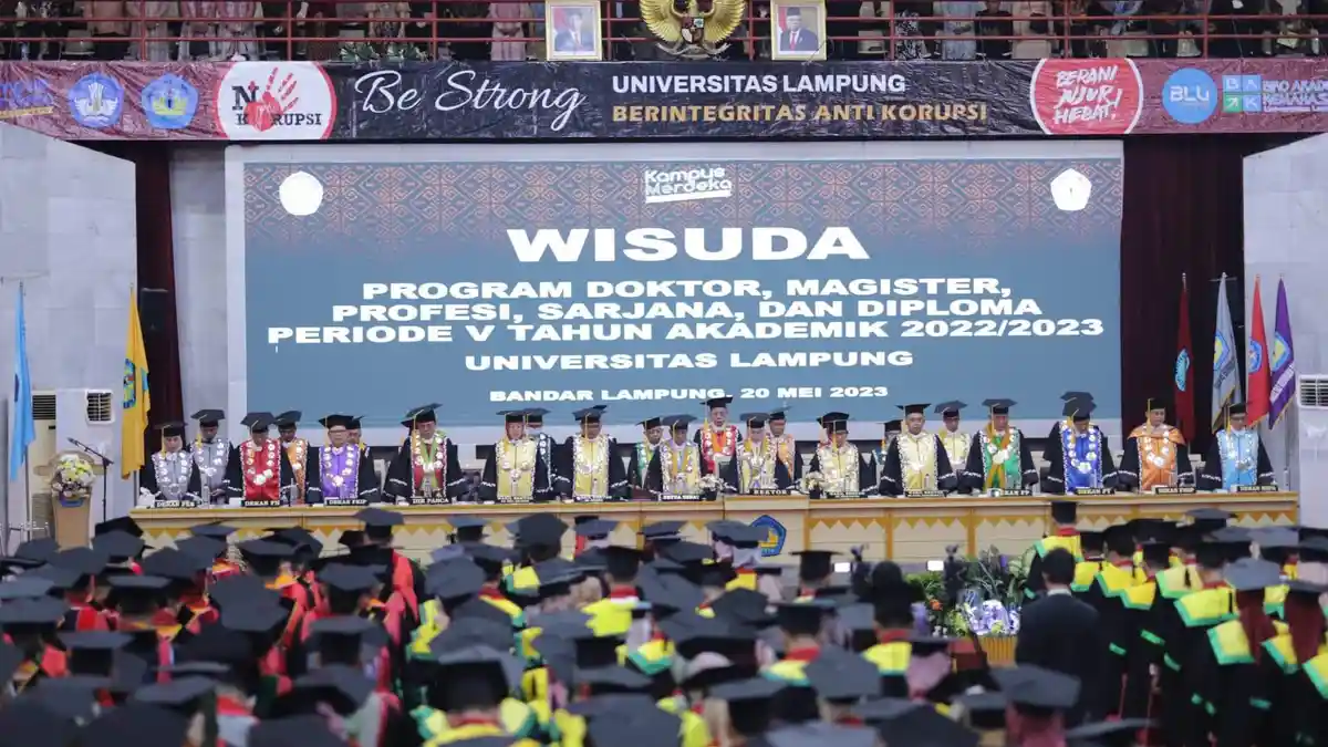 Unila Meluluskan 879 Mahasiswa dari Berbagai Jenjang dan Program Studi