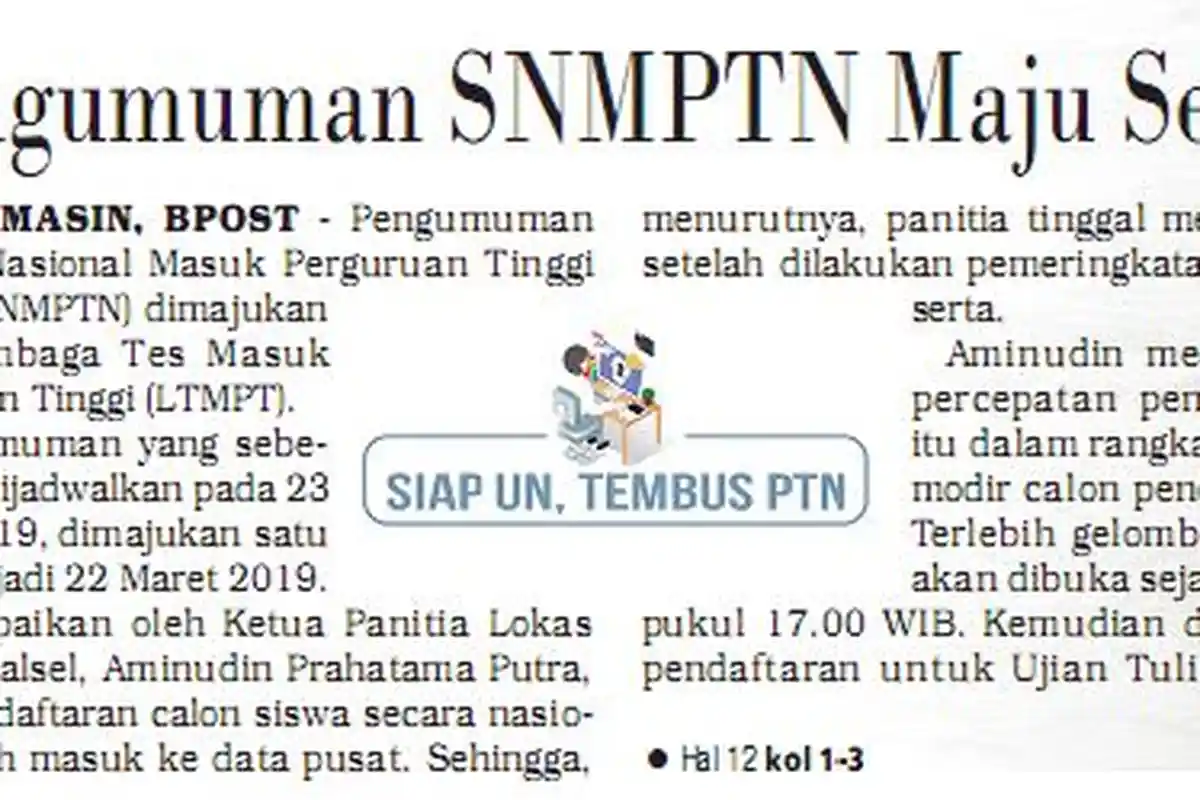 Pengumuman SNMPTN Maju Sehari, Panlak Sebutkan Alasan ini