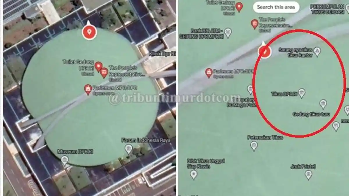 Viral di Twitter, Nama Gedung DPR RI di Google Maps Jadi Seram! Siapa yang Buat?