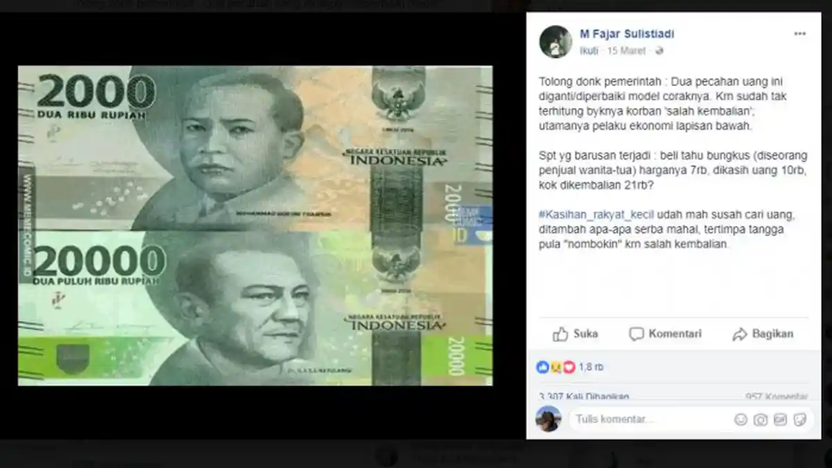 Warga Indonesia Minta Pemerintah Segera Mengganti Dua Uang Kertas Ini, Kenapa?