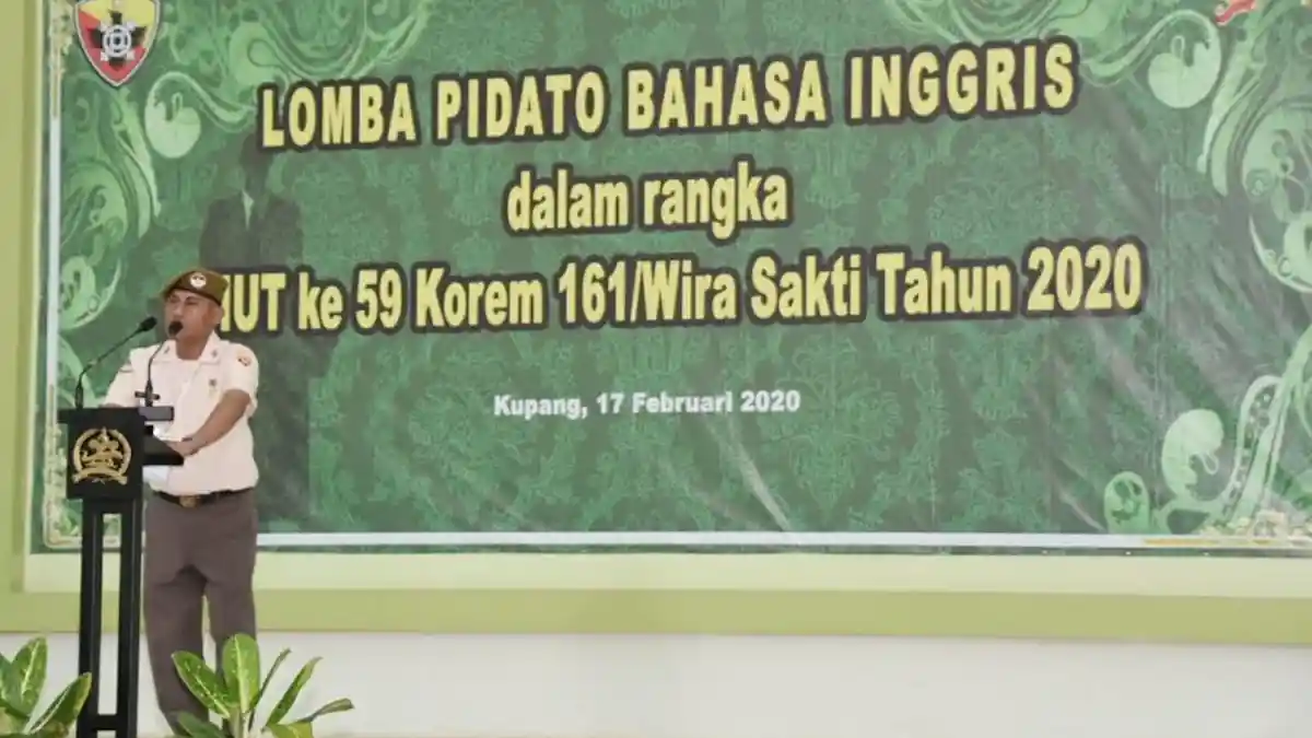 Prajurit dan PNS Korem 161 Wirasakti Kupang Wajib Belajar Bahasa Inggris