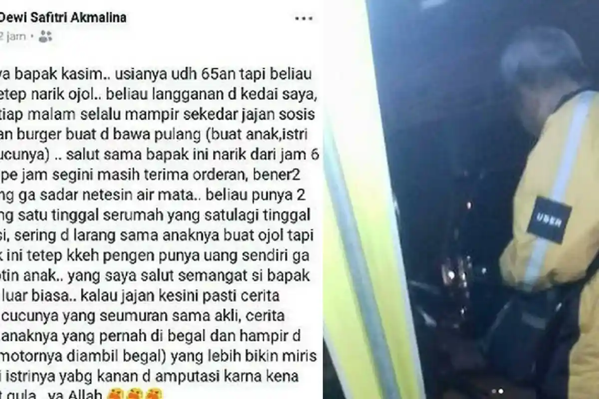 Kisah Kakek Driver Ojek Online Mengiris Hati, Anaknya Nyaris Dibunuh Sampai Kaki Istri Diamputasi