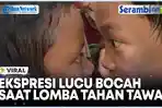 VIDEO VIRAL Ekspresi Lucu Bocah Laki-laki saat Ikut Lomba Tahan Tawa