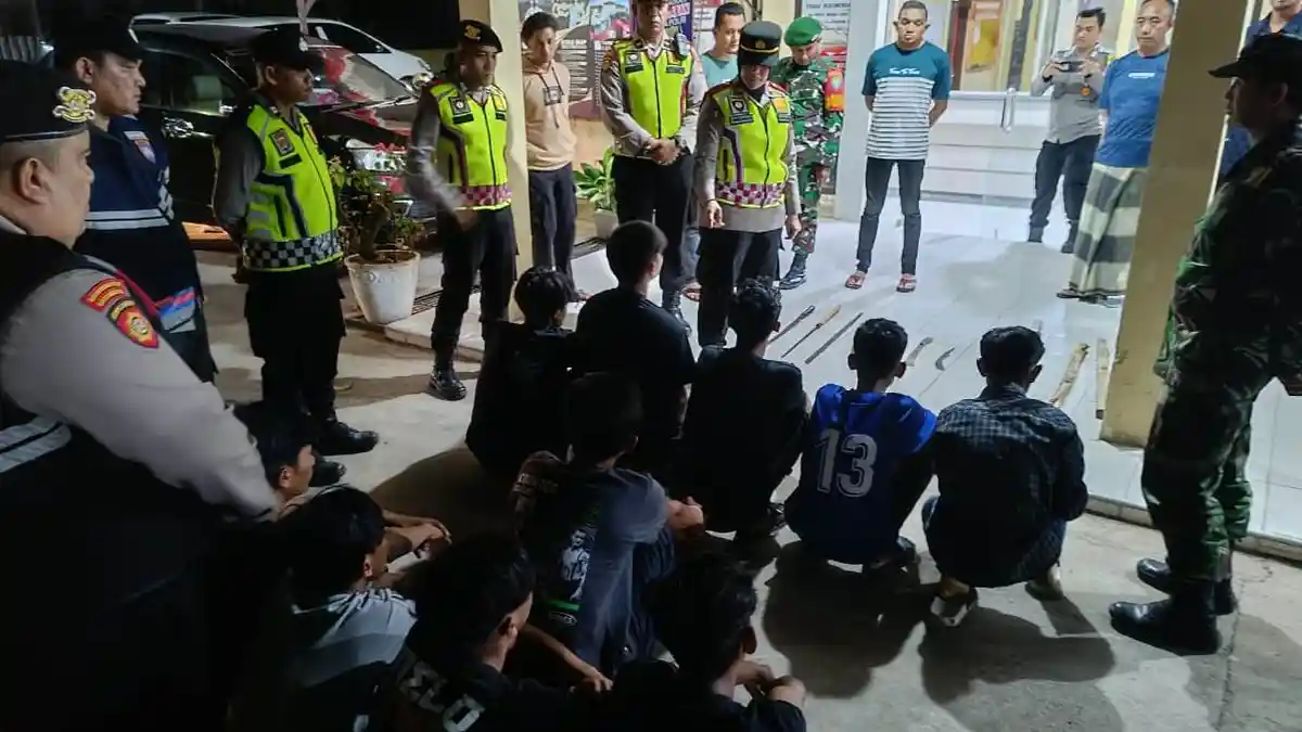 Pengembangan Terhadap Geng Motor di Baitussalam, Polisi Amankan 16 Remaja dan Sejumlah Sajam