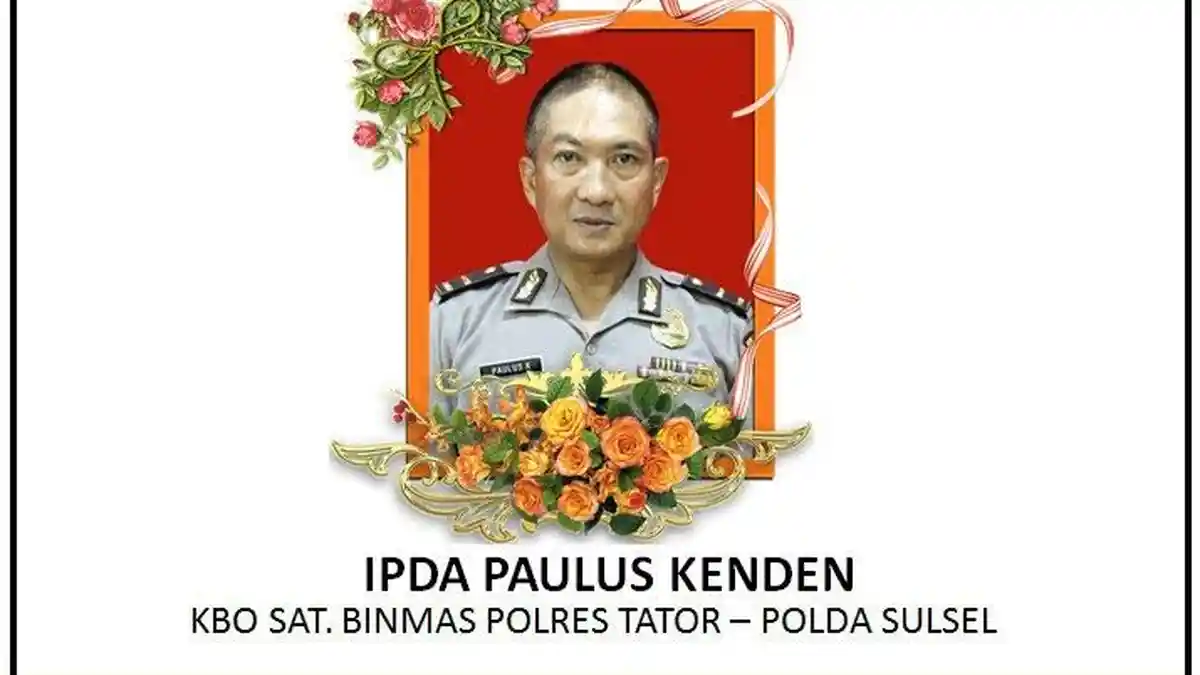 Anggota Polres Tana Toraja Meninggal Usai Kawal Pemilu 2019