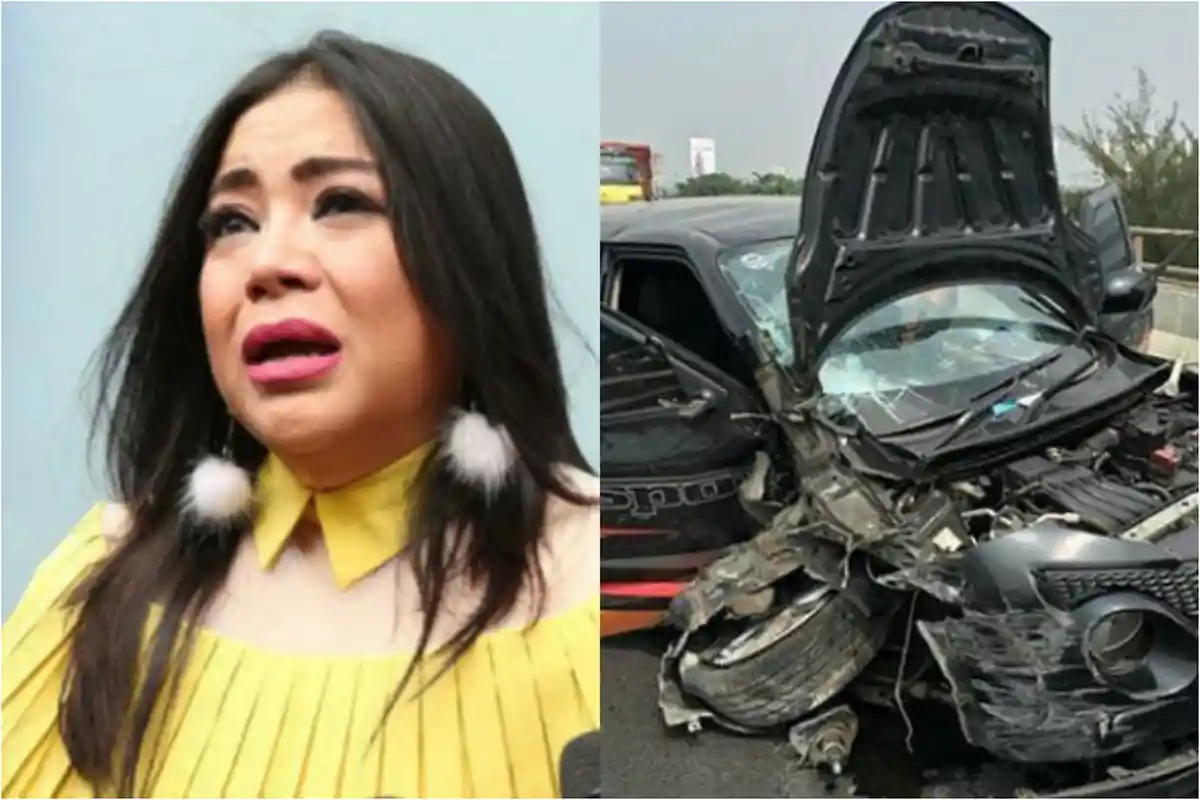 Mobil Annisa Bahar Rusak Parah Usai Kecelakaan, Tingkahnya Dikomentari Netter 'Sempet-sempetnya'