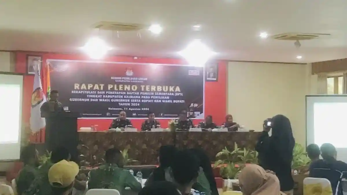 KPU Kaimana Pleno Rekapitulasi dan Penetapan DPS Pilkada 2024