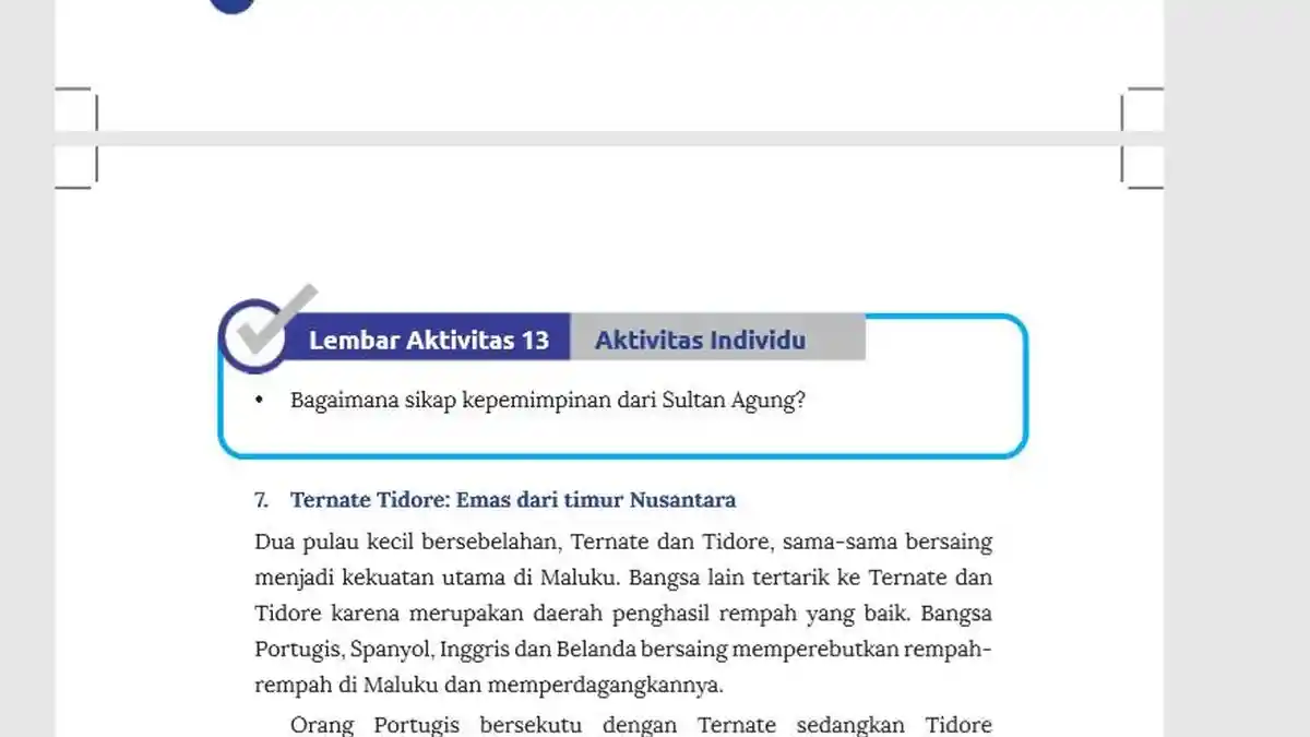 Kunci Jawaban IPS Kelas 7 Halaman 163 Kurikulum Merdeka: Sikap Kepemimpinan Sultan Agung