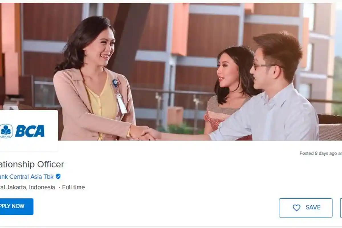 Berkarir di BCA, Tersedia 3 Posisi Lowongan Kerja di BCA Untuk Lulusan S1 dan S2