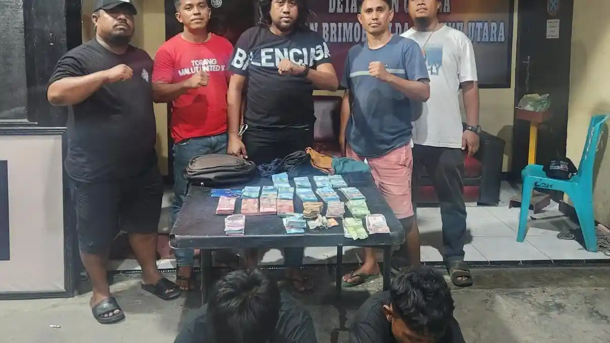 2 Terduga Pelaku Pencurian di Ternate Diringkus Intelmob Satbrimob Polda Maluku Utara