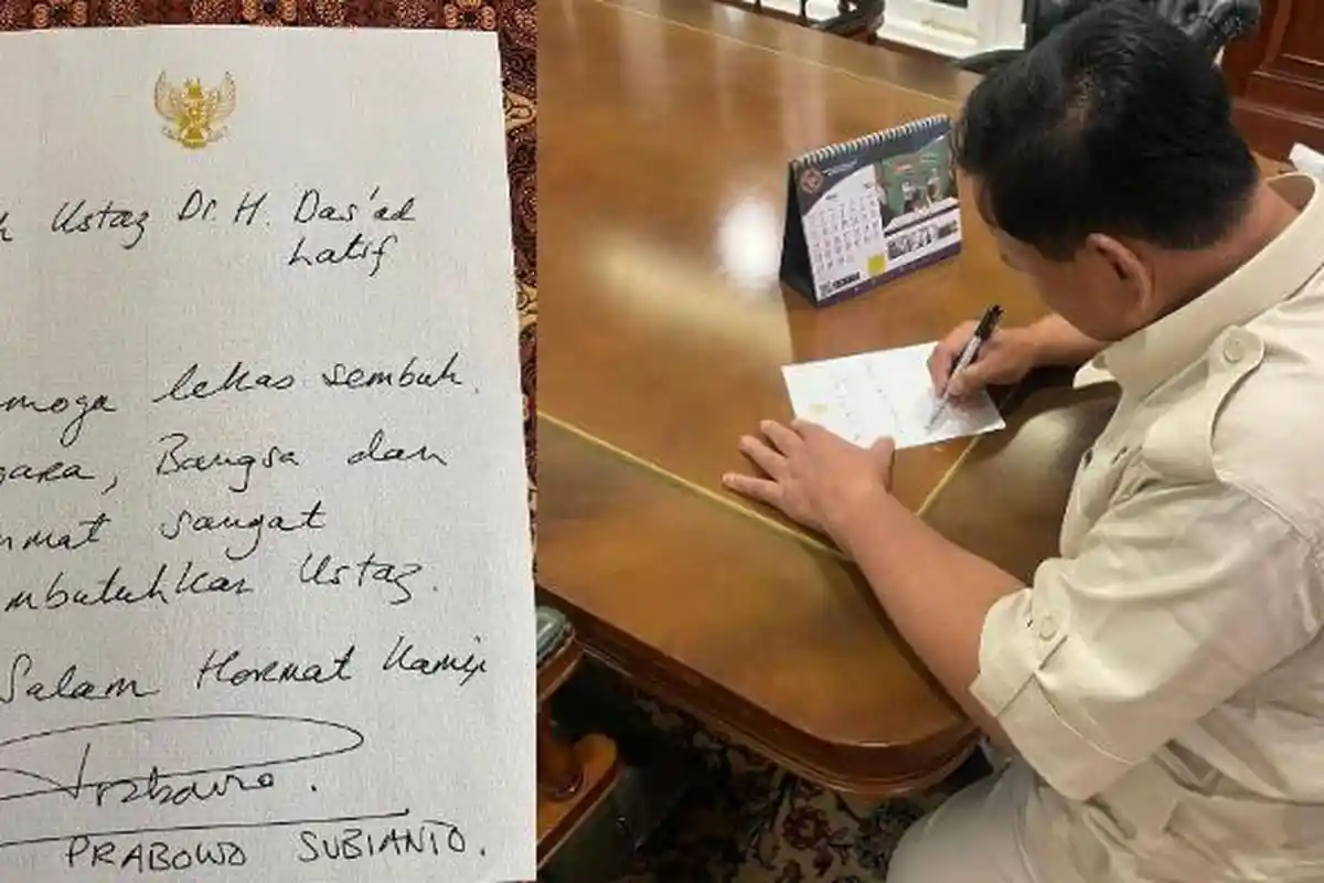 Saat Prabowo Subianto Kirim Surat ke Ustaz Dasad Latif