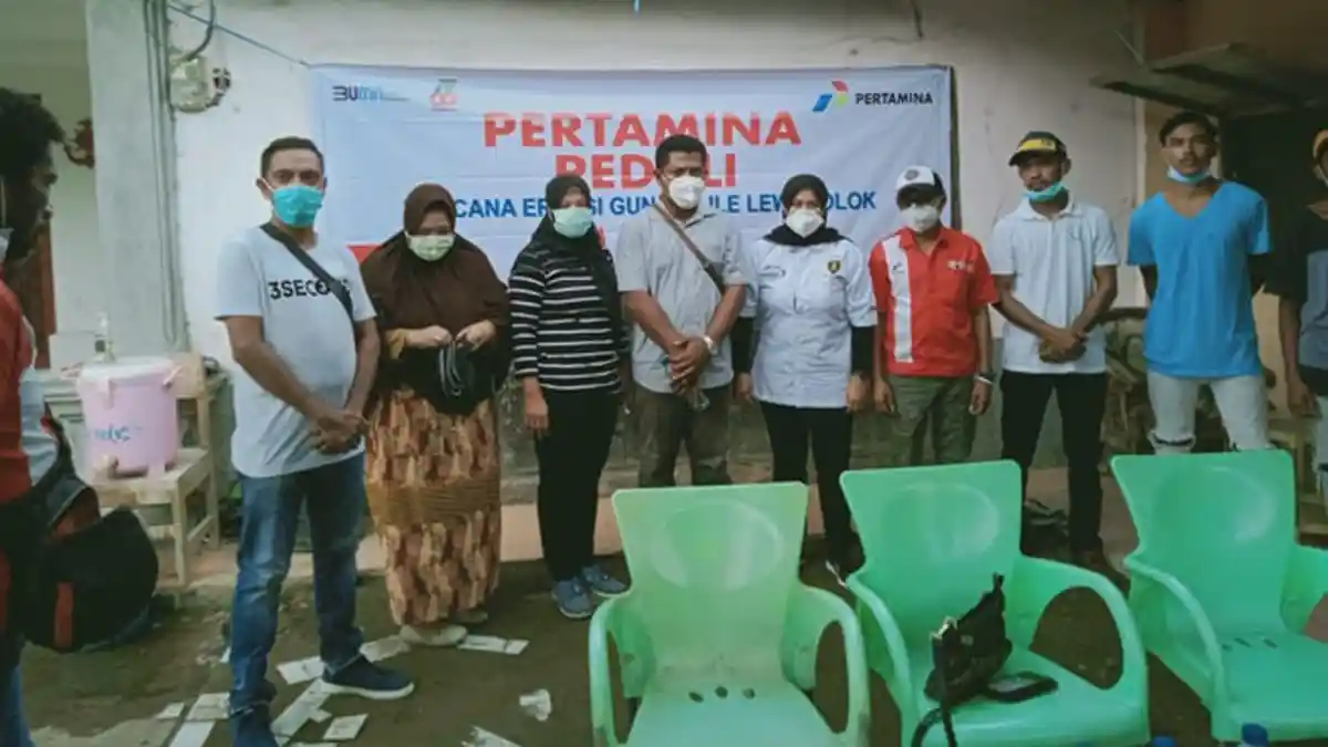 Pertamina dan PT Hikam Peduli Korban Erupsi Ile Lewotolok, Ini yang Dilakukan