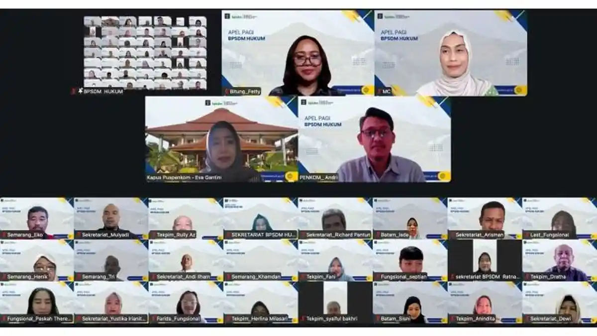 BPSDM Hukum Perkuat Kinerja ASN dan Pemahaman KUHP Baru melalui Apel Virtual