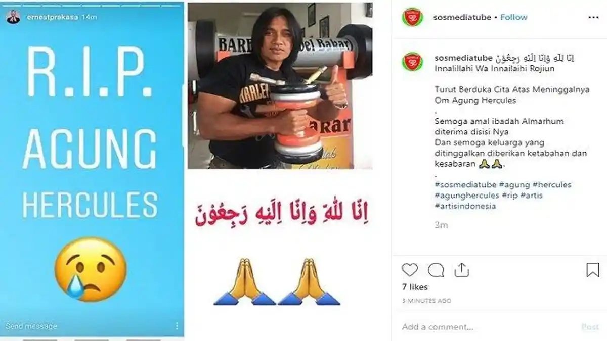Sebelum Meninggal, Agung Hercules Tetap Pantau Bakso Barbel