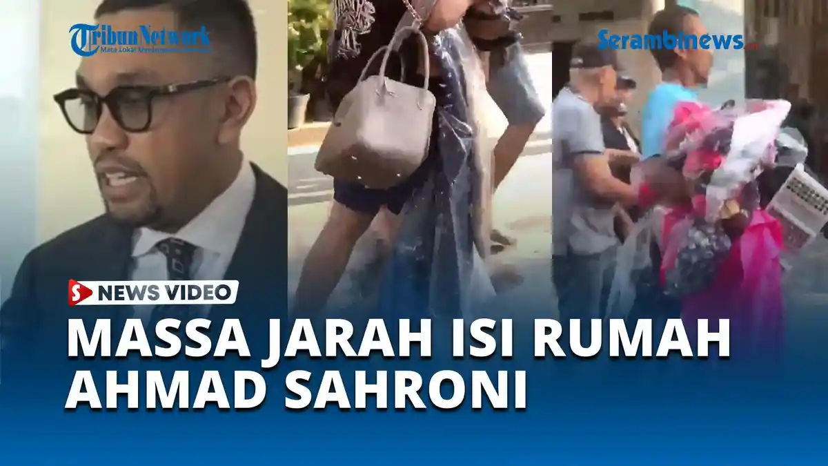 Massa Obrak-abrik Rumah Ahmad Sahroni, Mobil Mewah Dirusak, Perabotan hingga Brankas Dijarah