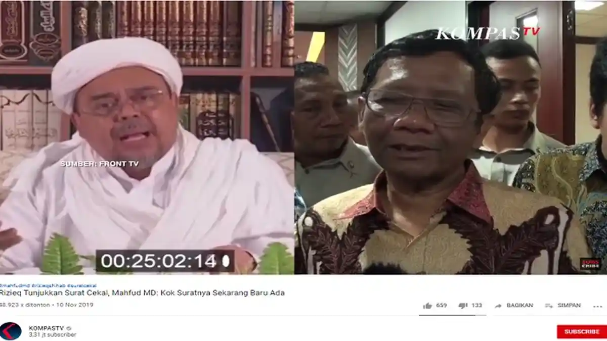 Habib Rizieq Shihab Sebut Dicekal 1,5 Tahun, Mahfud MD: Masalahnya Ada di Arab Saudi