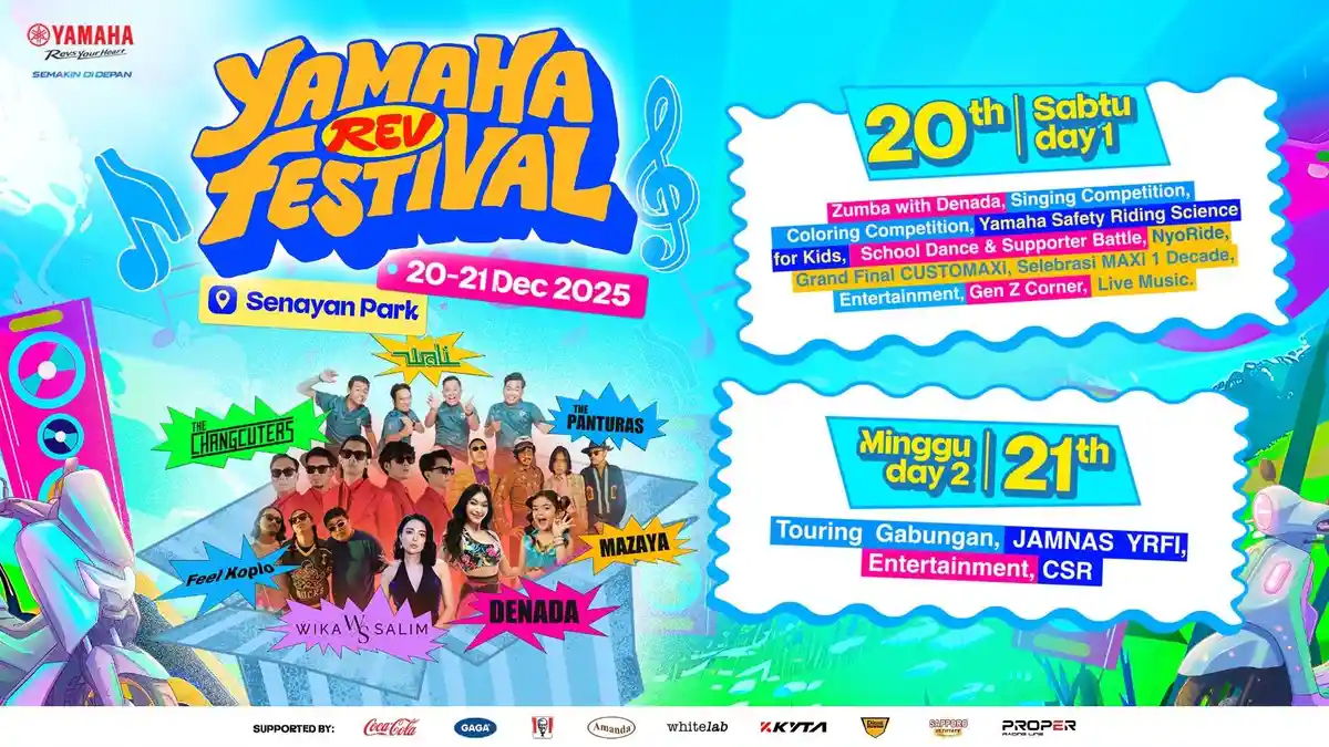 Yamaha Rev Festival 2025 Siap Guncang Senayan, Ada Wali hingga Changcuters