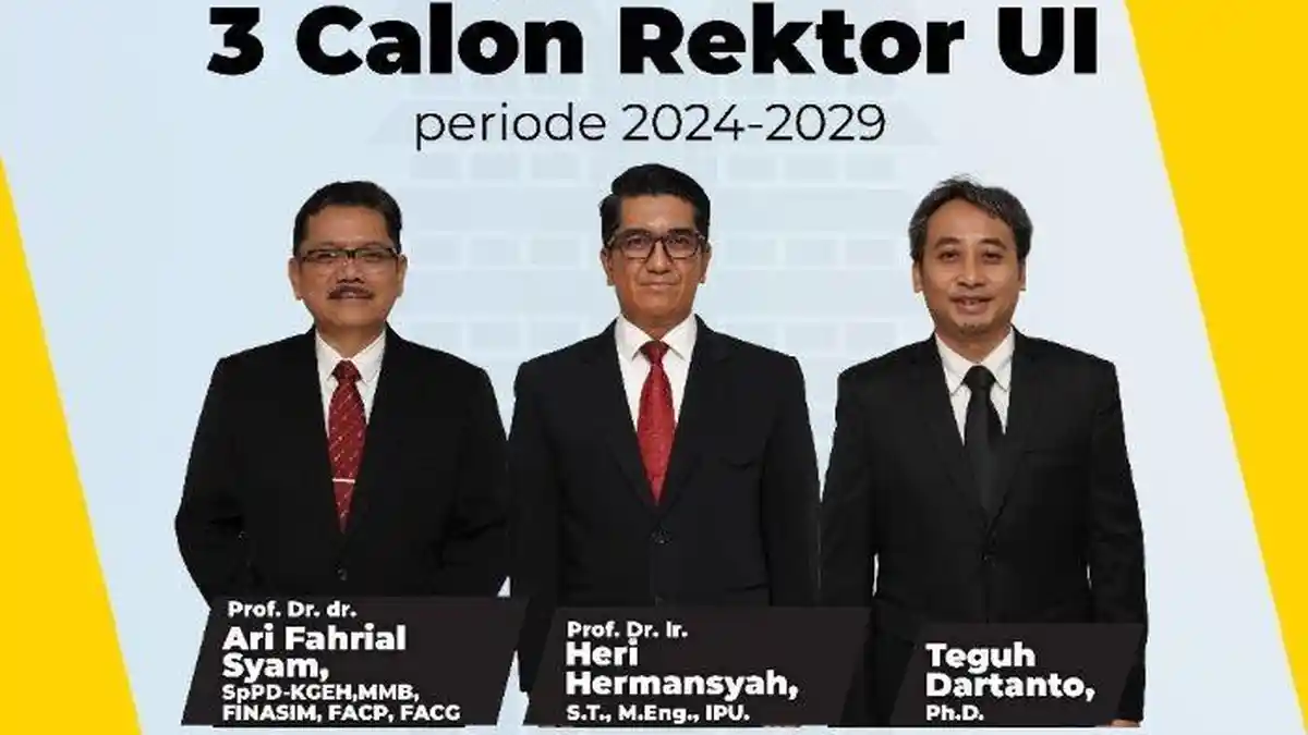 Tiga Calon Siap Bertarung Jadi Rektor UI 2024-2029, Debat Publik Digelar Senin 23 September 2024