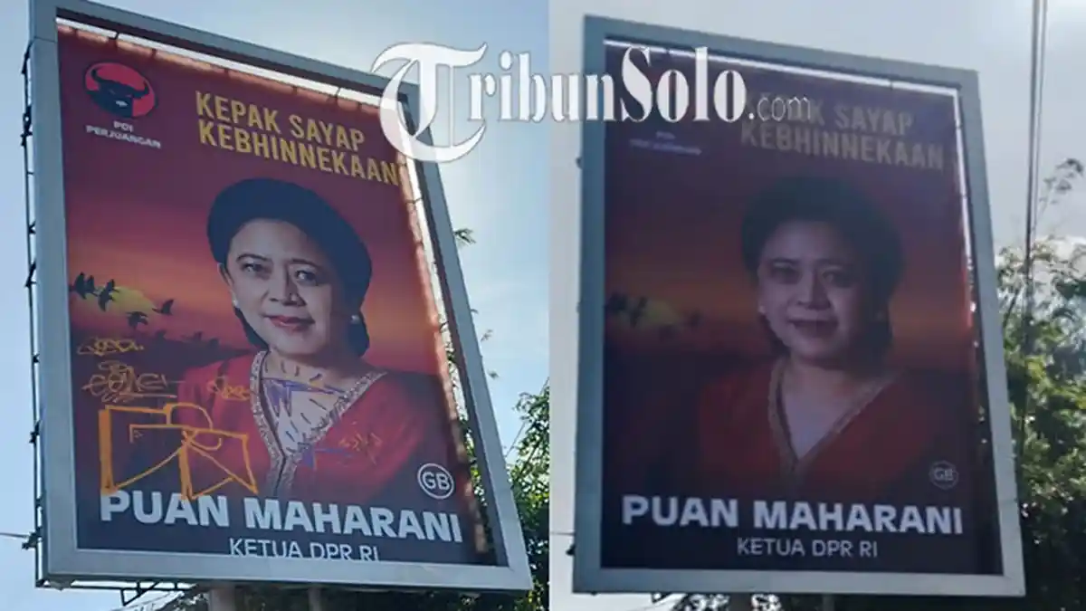 Gercep Langsung Diganti yang Baru, Usai Baliho Puan Maharani Jadi Sasaran Corat-coret di Solo