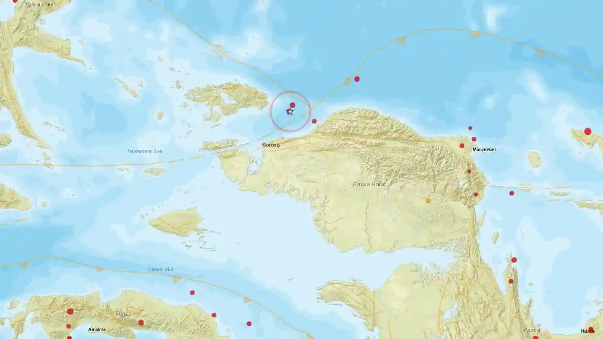 Gempa Bumi Magnitudo 3.0 Guncang Papua Barat, Info BMKG Kedalaman Hanya 11 Km