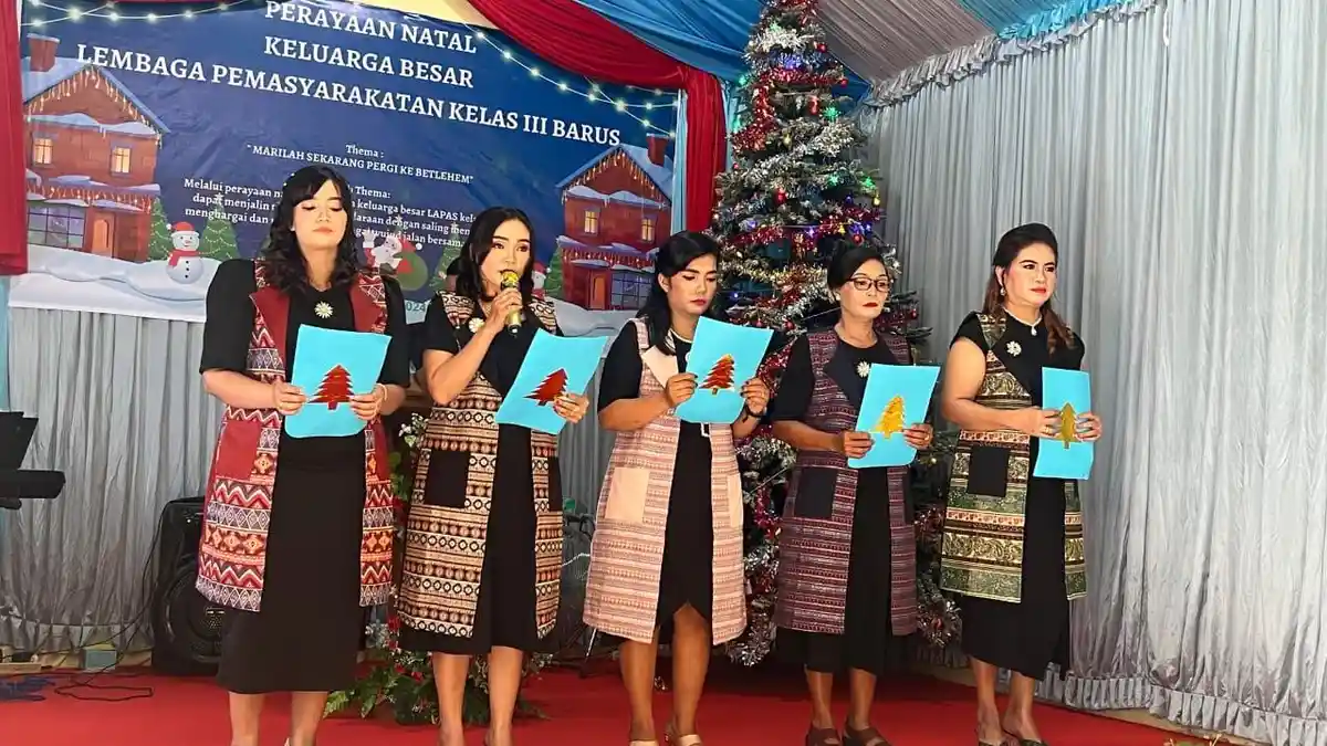 Kasih Damai Natal 2024, Keluarga Besar Lapas Barus Rayakan dengan Penuh Sukacita