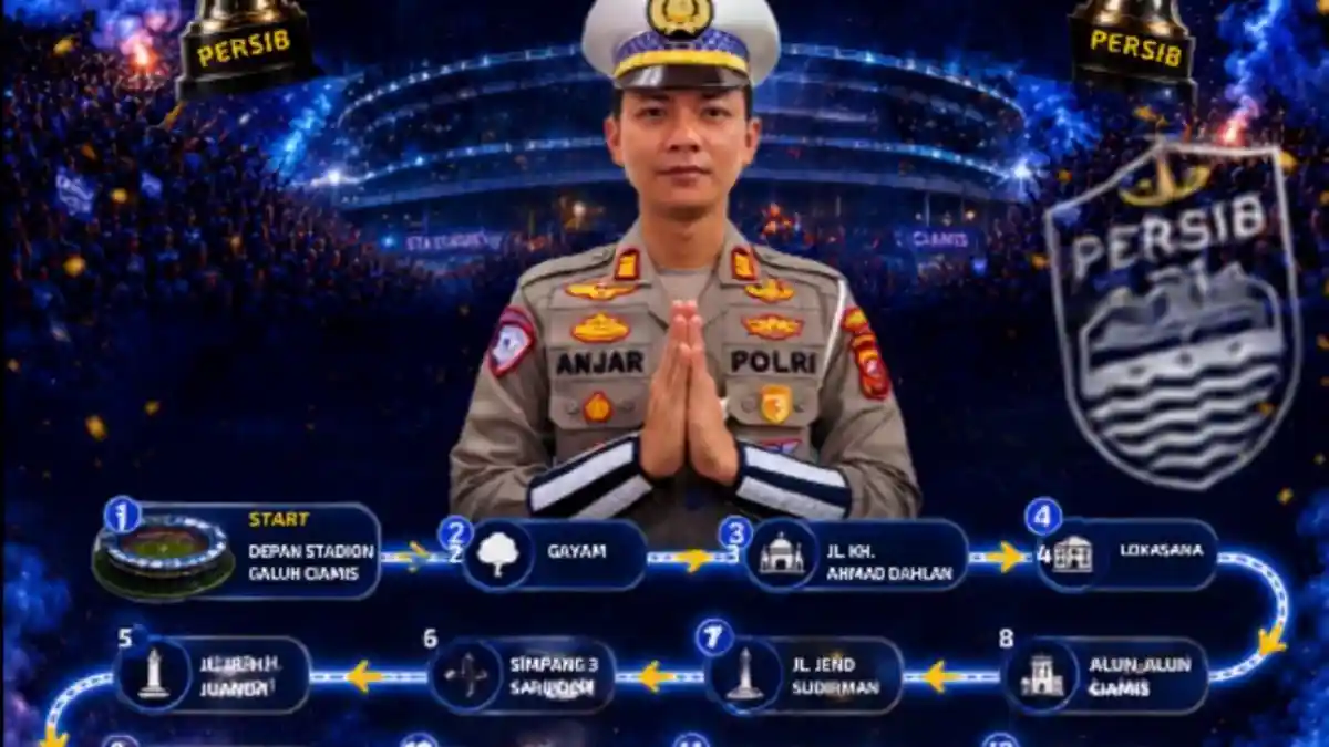 Jalur Konvoi Bobotoh di Ciamis Sudah Dipetakan, Polres Ciamis Mengawal