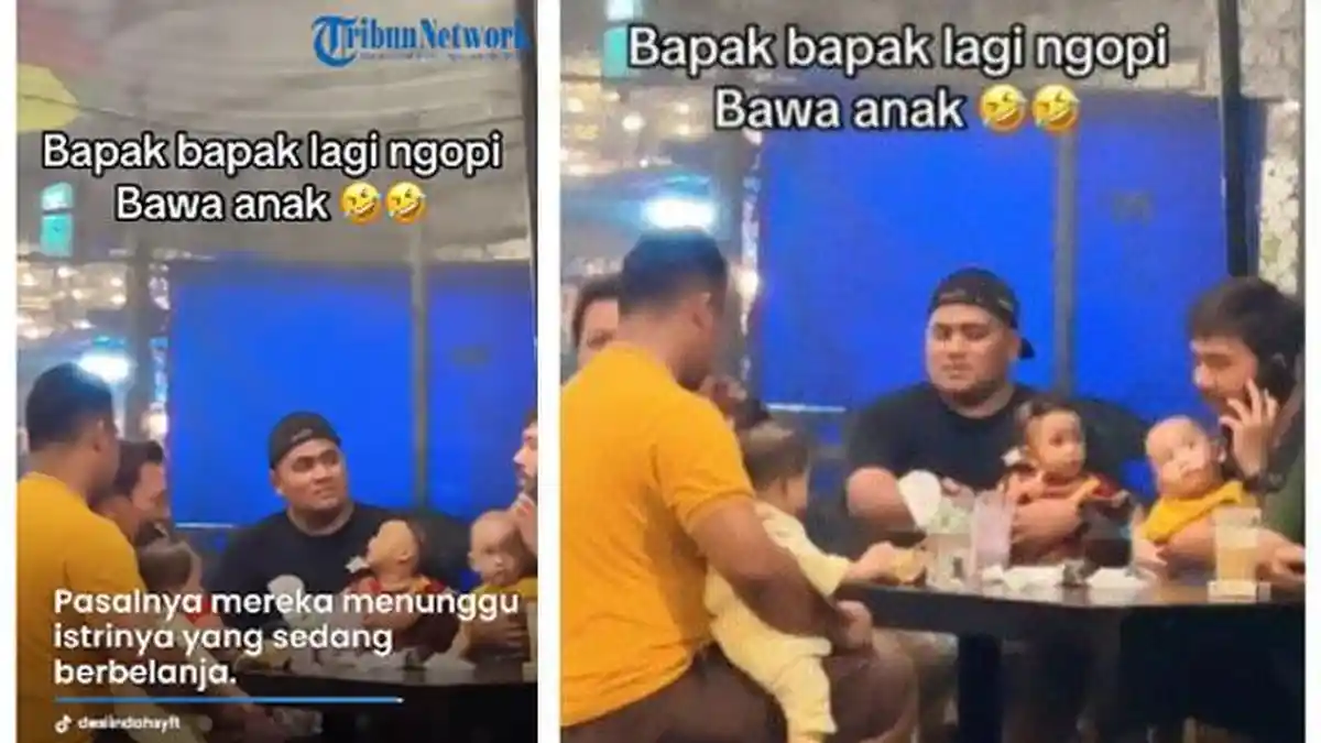 Heboh Kumpulan Bapak-bapak Nongkrong Sambil Bawa Anak, Diduga Lagi ...