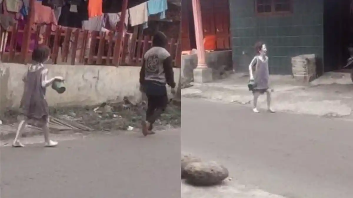 VIRAL Bocah Manusia Silver Diduga Dipaksa Mengamen oleh Ayahnya, Sepanjang Jalan Menangis