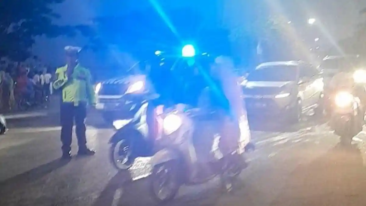 Polresta Kendari Sultra Kembali Bubarkan Aksi Balapan Liar di Kendari Beach