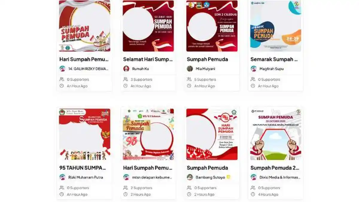 95 Link Twibbon Hari Sumpah Pemuda 2023 dan Cara Buat, Cocok Dibagikan ke Media Sosial